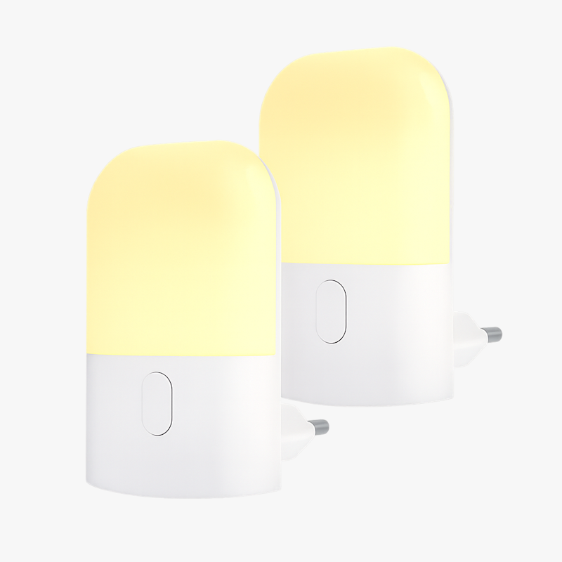 Nixen Nachtlamp 2 Stuks - met nachtsensor en 4 felheid-standen