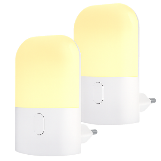 Nixen Nachtlamp 2 Stuks - met nachtsensor en 4 felheid-standen