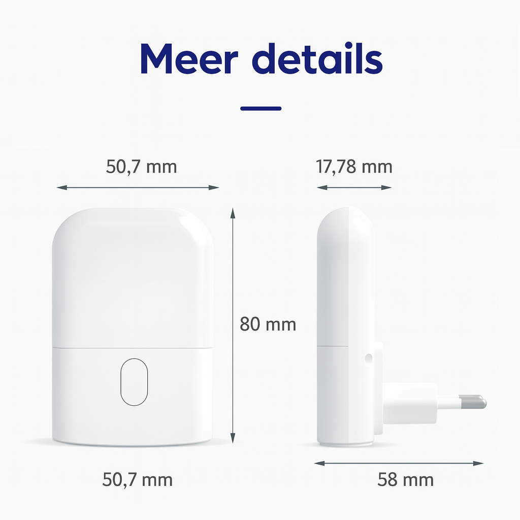 Nixen Nachtlamp 2 Stuks - met nachtsensor en 4 felheid-standen