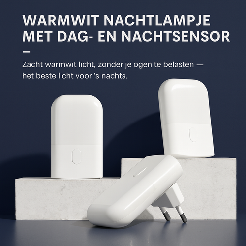 Nixen Nachtlamp 2 Stuks - met lichtsensor en 4 felheid-standen