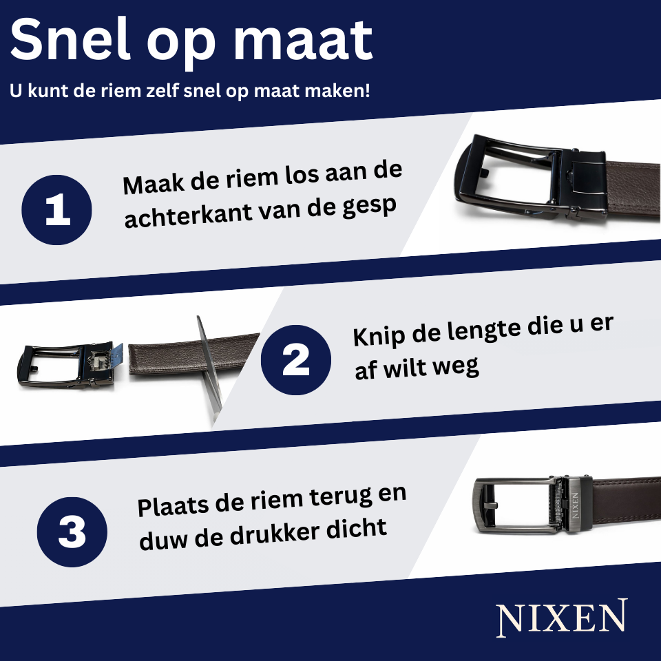 Premium Riem Unisex - Kliksluiting Zonder Gaatjes
